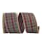 JAM Paper 2.5" x 20yd. Wired McSweeny Plaid Ribbon